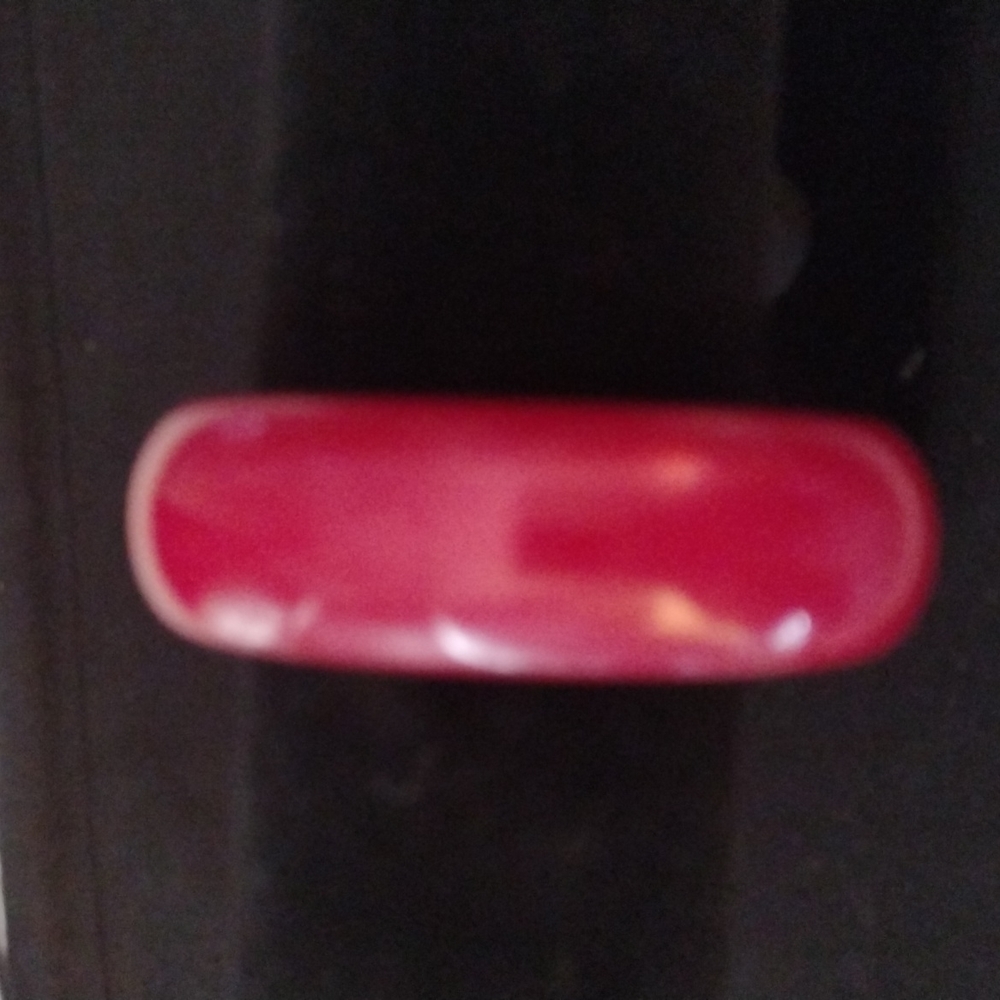 Vintage 1950's Cherry Red Moonglow Wide Bangle Bracelet